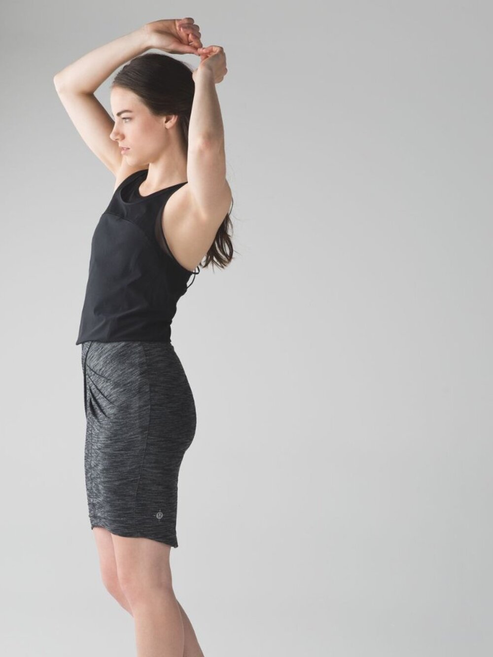 Lululemon Yoga Haven Skirt-Heathered Black